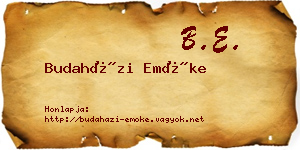 Budaházi Emőke névjegykártya